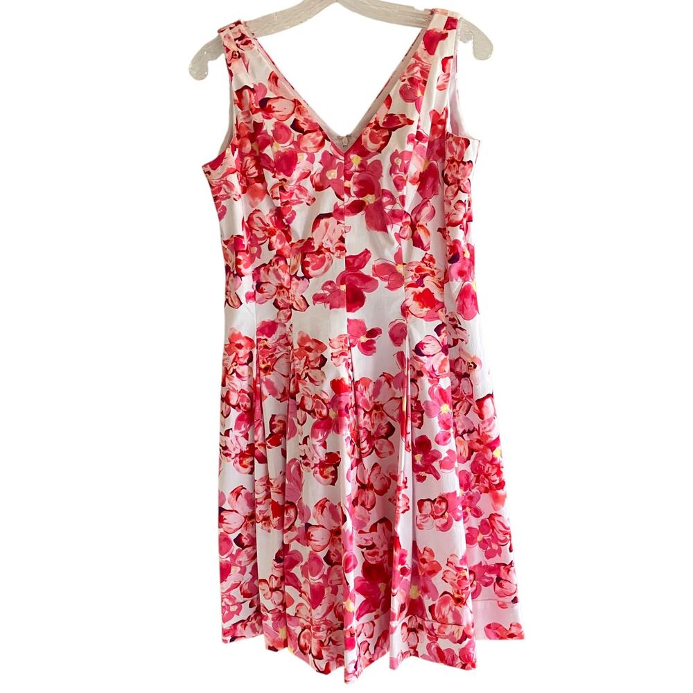 Lauren Ralph Lauren Dress Floral V-Neck Sleeveless Fit & Flare CottageCore 10